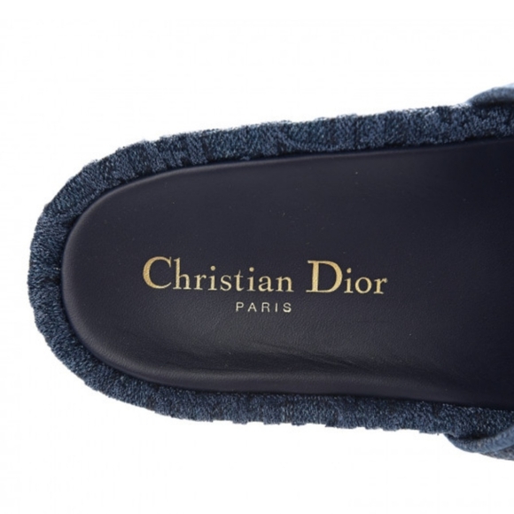 Christian Dior  Denim Platform Sandal Made in Italy Size 41 US Size 10 Like New - Picture 11 of 12